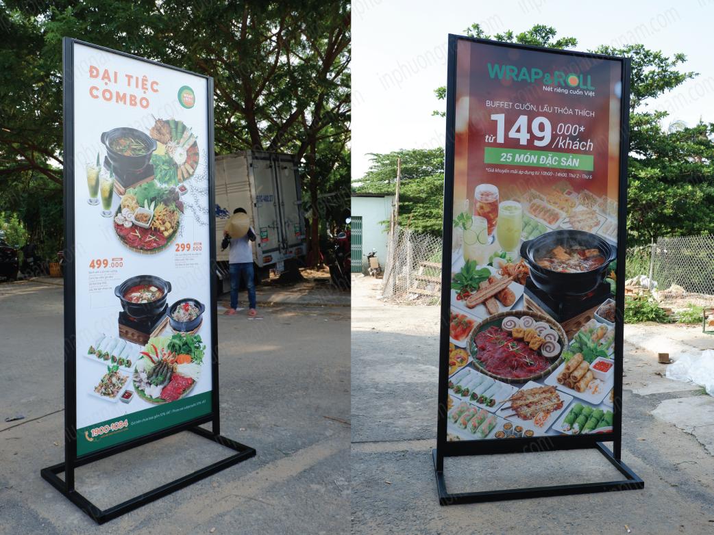 Thiết kế standee cho nhà hàng – quán cà phê tại Thanh Hóa | IN Thanh Hóa
