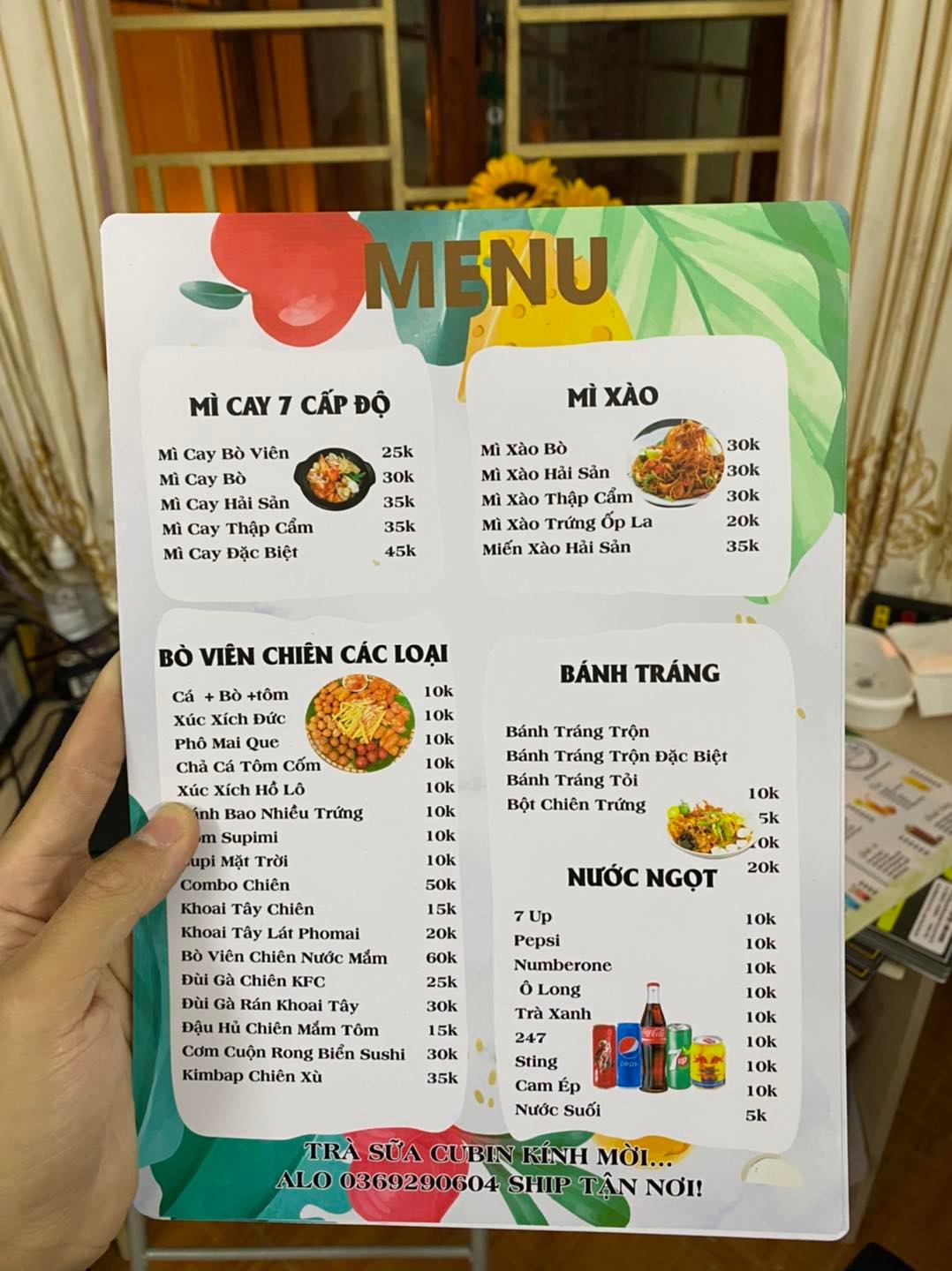 Thiết kế Menu quán café, Menu quán trà sữa tại Thanh Hóa