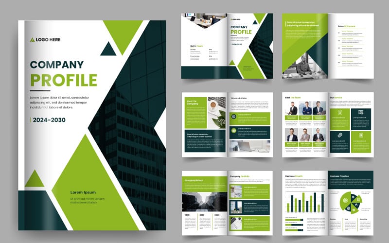 company profile template business brochure layout annual report 334304 original