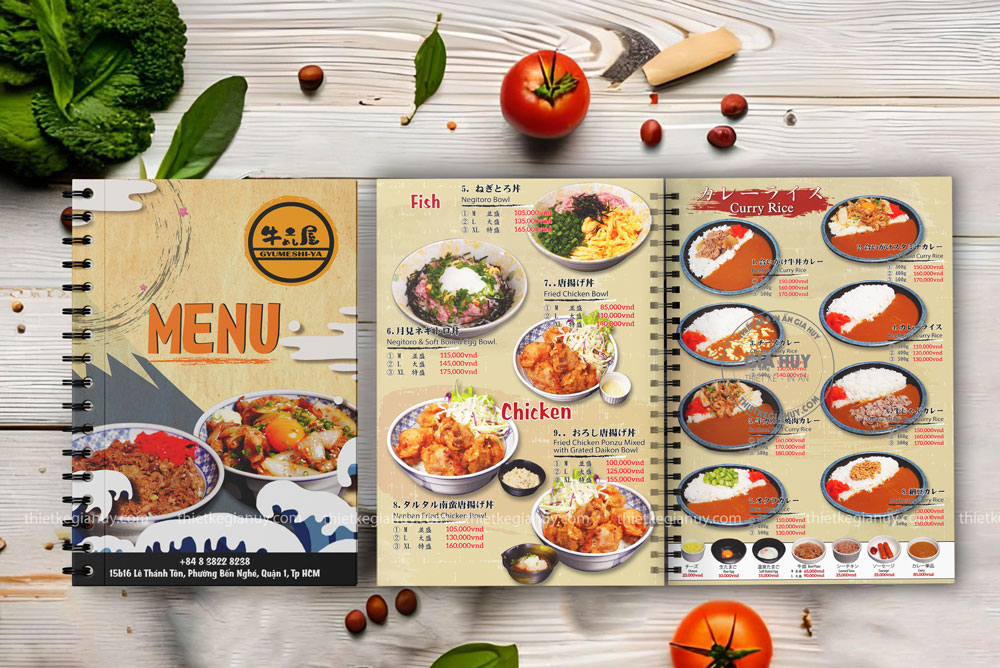 Thiết kế Menu nhà hàng, khách sạn tại Thanh Hóa 1