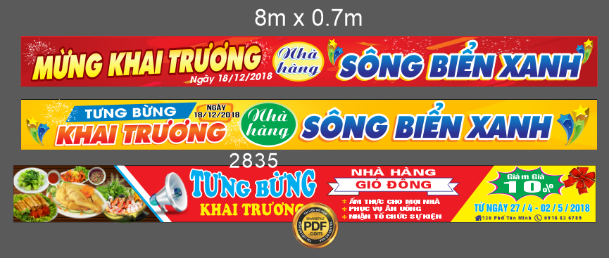 bang ron tung bung khai truong